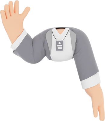 3D People Hand Casual Body Gesture